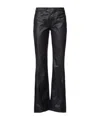 Mugler Embossed Patch Denim Jeans In Black