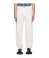 Mugler Embossed Patch Denim Jeans In White
