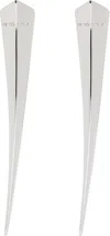 Mugler Engraved-logo Earrings In Metallic