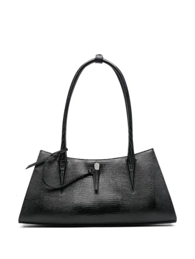Mugler Fang Shoulder Bag In Black