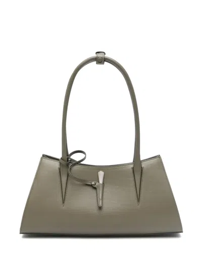 Mugler Fang Shoulder Bag In Green