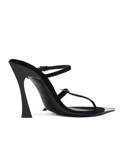 Mugler Fang Strappy Sandals In Black