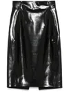Mugler Faux-leather Mini Skirt In Black