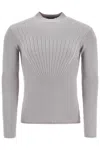 Mugler Knit Top In Gray