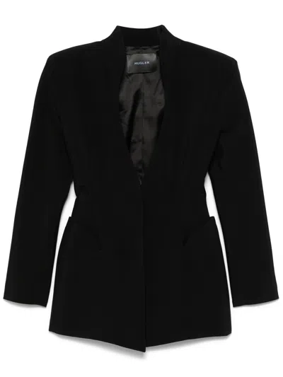 Mugler Taillierter Blazer In Schwarz