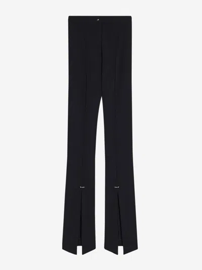 Mugler Flare Pierced Trousers In Black