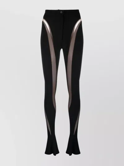 MUGLER FLARED HEM HIGH-WAISTED TROUSERS