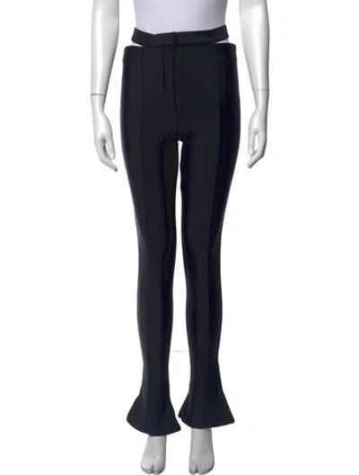 Pre-owned Mugler Flared Pants In Black