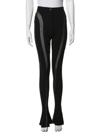 Pre-owned Mugler Flared Pants In Black