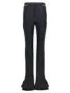 Mugler Flared Stretch Trousers In Black