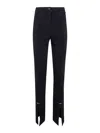 Mugler Flare Pierced Trousers In Black