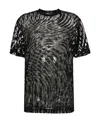 Mugler Flocked-print T-shirt In Black
