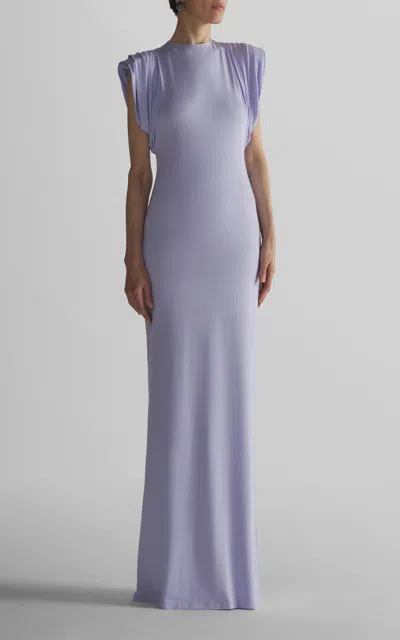 Mugler Fluid Gown In Purple