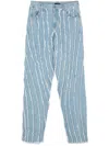 Mugler Blue Spiral Jeans In Blue