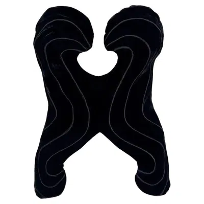 Pre-owned Mugler F/w 1987 Thierry  Curved Black Velvet Bustier Cutout Crop Top 38fr Top Of