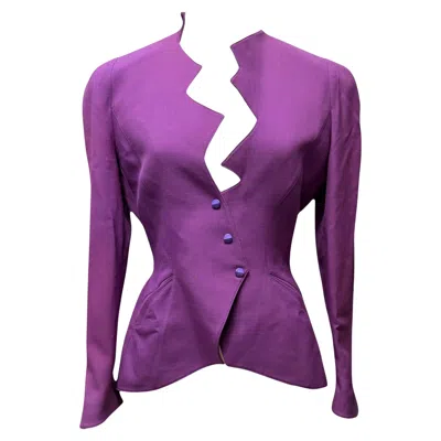 Pre-owned Mugler F/w 1988 Thierry  Purple Les Infernales Lighting Bolt Jacket