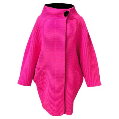 Pre-owned Mugler F/w 1990 Thierry  Fuchsia Pink Futuristic Cocoon Coat