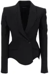 Mugler Double-breasted Blazer In Black