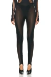 Mugler Glass Legging In Black