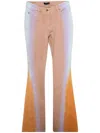 Mugler Gradient-effect Flared Jeans In Brown