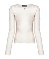 Mugler Gradient-effect Mesh Top In White