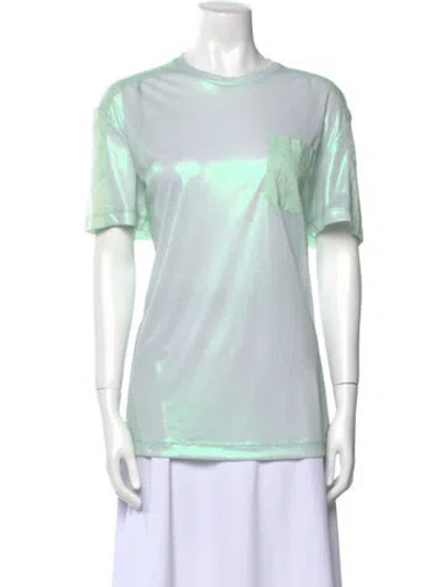 Pre-owned Mugler Graphic Print Crew Neck T-shirt In Blue