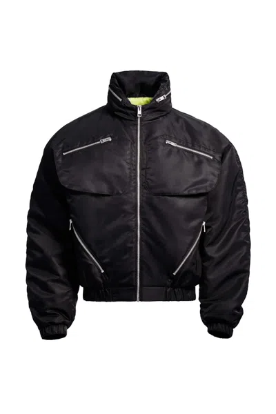 Pre-owned Mugler H&m Nylon Parachute Jacket (mens) In Black