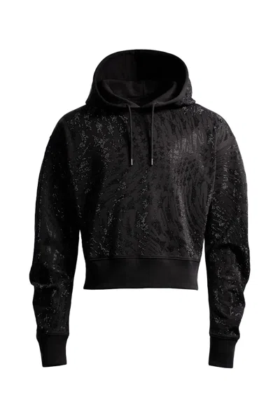 Pre-owned Mugler H&m Rhinestoneembellished Hoodie (mens) In Black