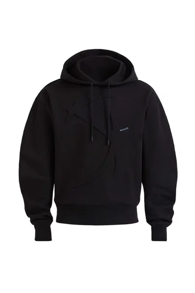 Pre-owned Mugler H&m Starmotif Hoodie (mens) In Black