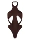 MUGLER HALTERNECK CUT-OUT SWIMSUIT