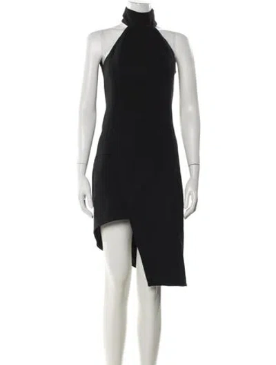 Pre-owned Mugler Halterneck Mini Dress In Black