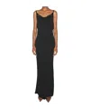 Mugler Harness Crepe Gown In Black