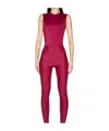 Mugler High-neck Sleeveless Bodysuit In Red