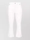 Mugler High-rise Cropped Denim Trousers With Seam Detailing