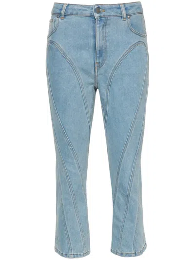 MUGLER HIGH-RISE CROPPED JEANS