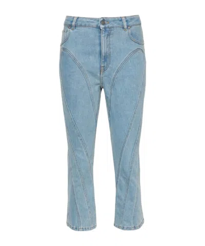 MUGLER HIGH-RISE CROPPED JEANS