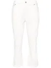 Mugler Jeans Crop In White