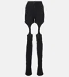 Mugler Buckled Chaps Skinny Jeans In Black