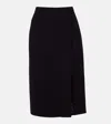Mugler High-rise Wrap Skirt In Black