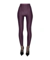 Mugler High-waist Panelled Leggings In Black