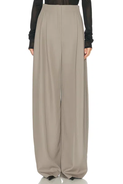 Mugler High Waist Wide Leg Trouser In Gray