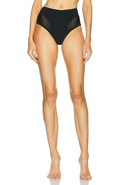 Mugler Panelled Bikini Bottom In Black