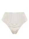 Mugler Neutral Corset High-waisted Bikini Bottoms In Gold