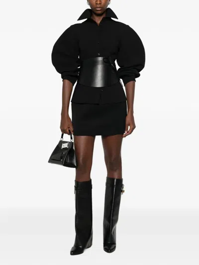 Mugler High Waisted Mini Skirt Woman Black