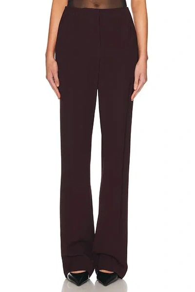 Mugler High Waisted Pant In Brown