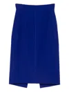 Mugler High-waisted Pencil Skirt In Blue