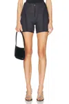 Mugler Panelled Shorts In Undone Blue & Black