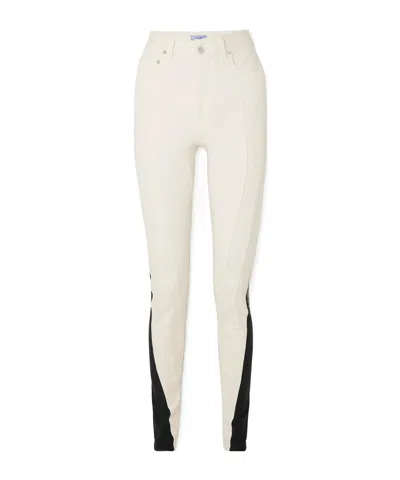 Mugler High-waisted Skinny Jeans In Neutral