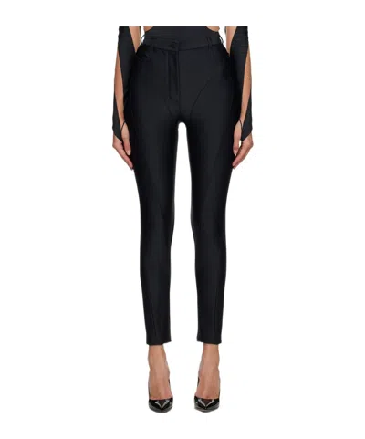 Mugler High-waisted Skinny Trousers In Black
