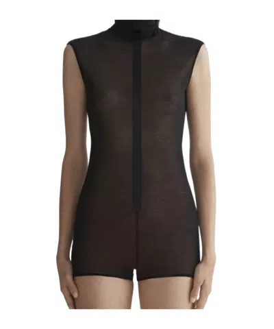 Mugler High-neck Sleeveless Top In Black
